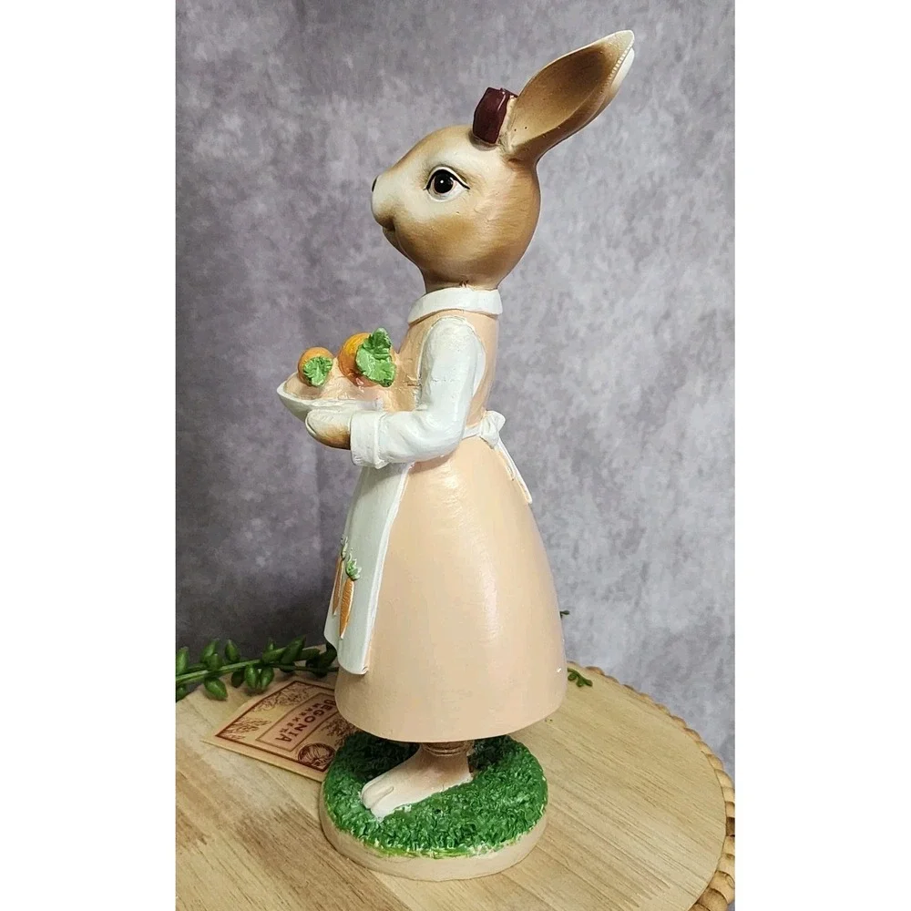 Begonia Market Farmhouse Easter Bunny Girl Figurine 11